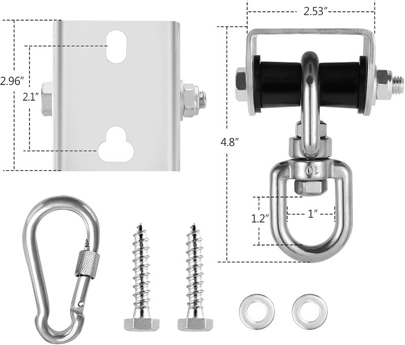 Eapele Heavy Bag Hanger, Punching Bag Mount for Ceiling 360° Swivel Wood Beam Holder for Boxing Bag, Heavy Bag, Gym Punching Bag, Speed Bag, Aerial Yoga Swing, Gymnastic Rings, Sandbag, Hammock - Image 5