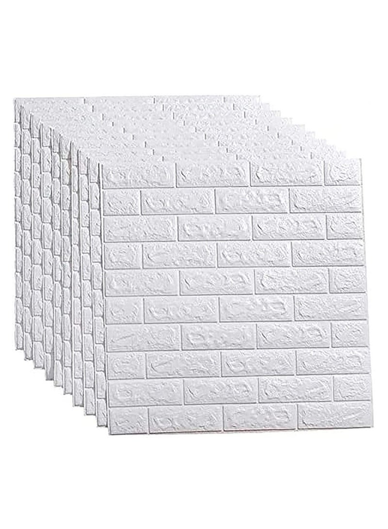 FFD 3d Brick Wall Sticker White 70x77cm 30pcs - Image 1