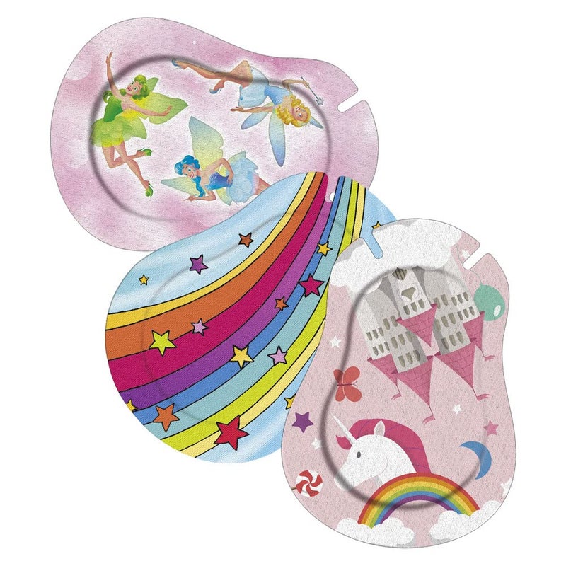 Ortopad Ortopad® Bamboo for Girls, Adhesive Eye Patches, 30/Pack, Medium Size - Fairies, Rainbow Stars, Fantasy  - Image 1