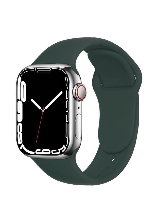 Generic - Apple Watch Band 45mm Soft Silicone Sport Band Replacement Wrist Strap Compatible for iWatch Apple Watch Series 7 Nike+,Sport,Edition - Image 1