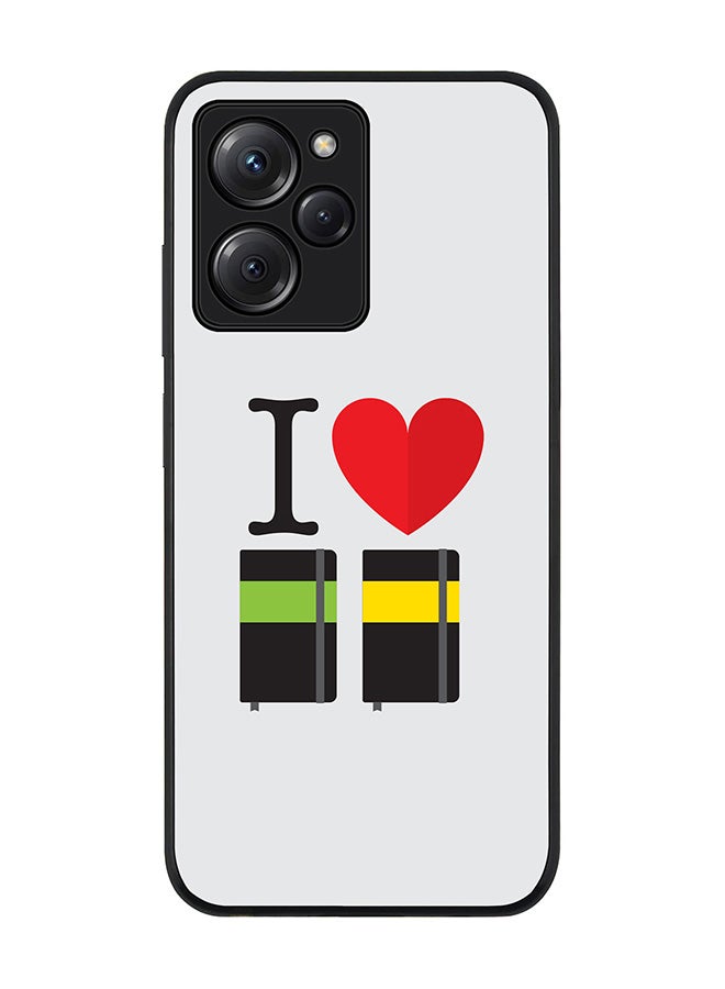 Stylizedd Rugged Black edge case for Poco X5 Pro Slim fit Soft Case Flexible Rubber Edges Anti Drop TPU Gel Thin Cover - I Love Notebook - Image 1