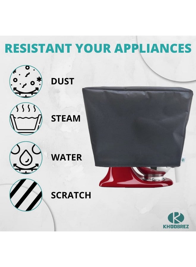 KHOOBREZ Nylon Dust and Waterproof Washable Stand Mixer Cover for Kitchen Sm-Bc (Black) - Image 4