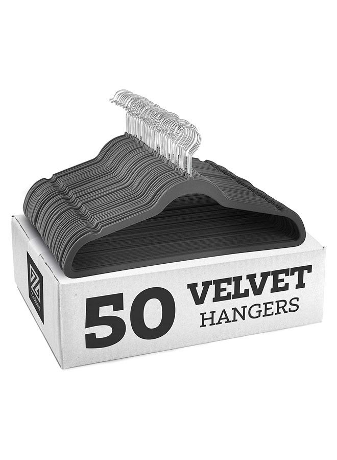 ZOBER Nonslip Velvet Hangers, Shirt Hangers, Ultrathin Space-Saving - Image 1