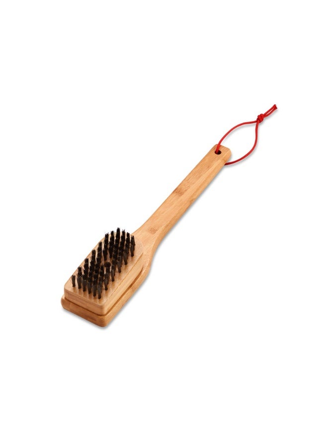 Weber Bamboo Grill Brush Black/silver 30 cm| Premium Grilling accessory - Image 1