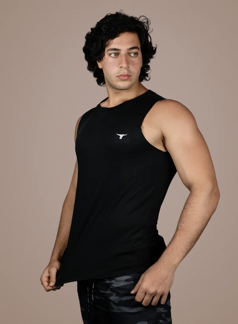 THUGFIT LiftRift Sleeveless Men's Slim Fit Tank Top - Black