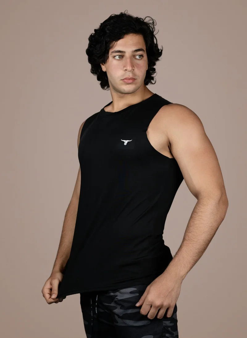 THUGFIT THUGFIT LiftRift Sleeveless Men's Slim Fit Tank Top - Black