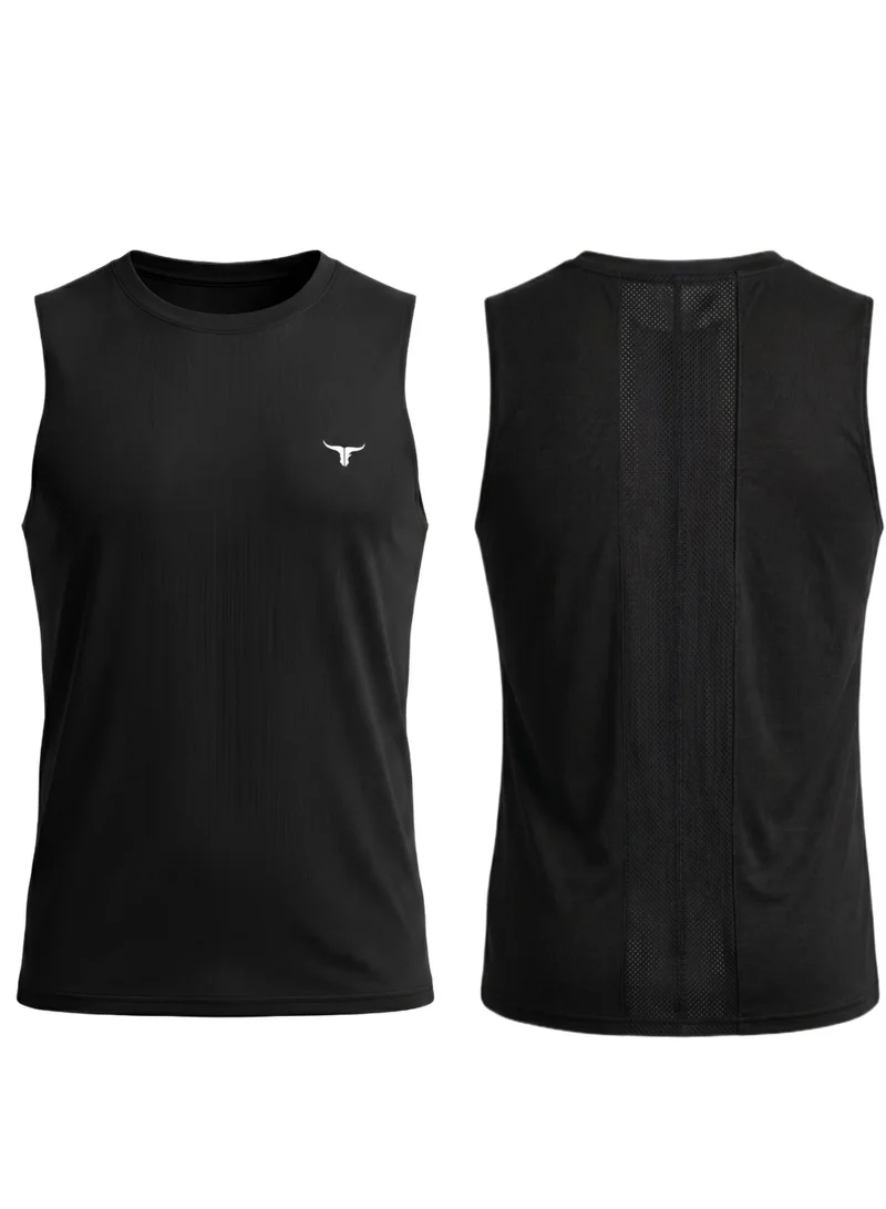 Thugfit  THUGFIT LiftRift Sleeveless Men's Slim Fit Tank Top - Black for Men | Best Price UAE