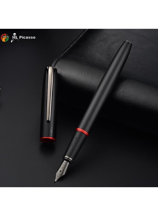 Pimio Art Calligraphy Fountain Pen With Bent Nib For Men And Women, Adult And Student Use, Fine Point 1.0mm, Malaga Series 916 Dawn Red - Image 1