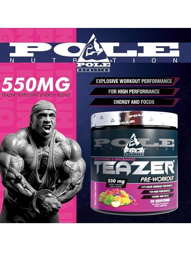 Pole Nutrition Teazer Explosive Pre-Workout Black Cherry Food Supplement (30 Servings) - Image 5