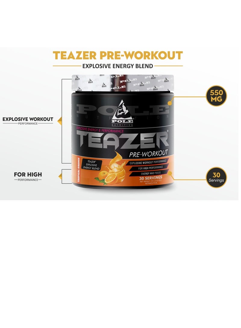Pole Nutrition Teazer Explosive Pre-Workout Black Cherry Food Supplement (30 Servings) - Image 4