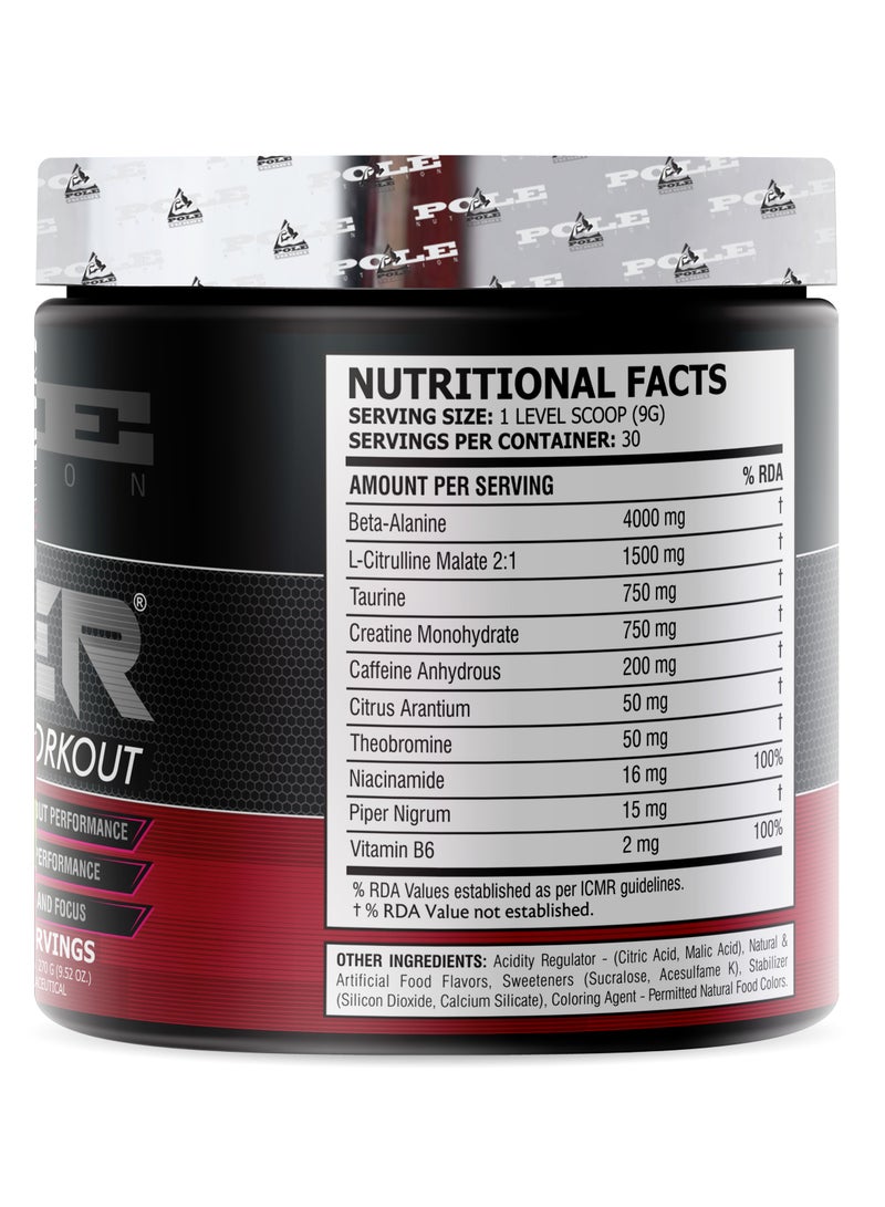 Pole Nutrition Teazer Explosive Pre-Workout Black Cherry Food Supplement (30 Servings) - Image 2