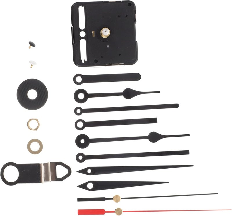 Uonlytech 1set Mute Clock Mechanism Metal Hour and Second Hands for DIY Wall Clock Projects Accurate Timekeeping Replacement for Crafting and Home Decor - Image 1