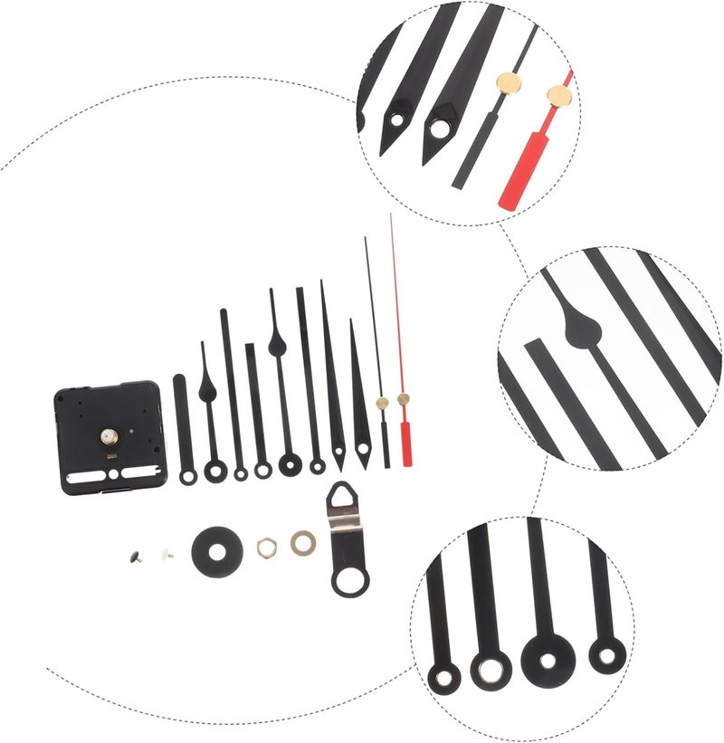 Uonlytech 1set Mute Clock Mechanism Metal Hour and Second Hands for DIY Wall Clock Projects Accurate Timekeeping Replacement for Crafting and Home Decor - Image 4