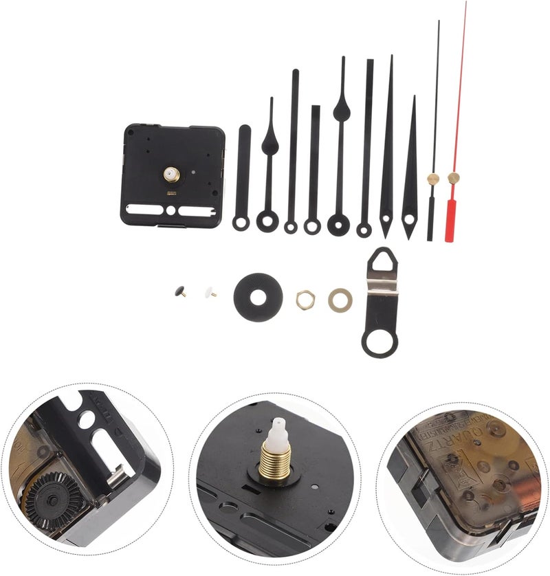Uonlytech 1set Mute Clock Mechanism Metal Hour and Second Hands for DIY Wall Clock Projects Accurate Timekeeping Replacement for Crafting and Home Decor - Image 2