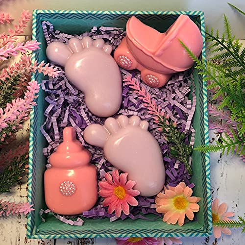 BENEKIY 2 Pack Cute Baby Silicone Molds, 3D Baby Shower Themed Baking Mould, Cake Decorating Tools for Chocolate, Soap, Sugar Craft, Candy, Cupcake Topper, Polymer Clay - Image 5