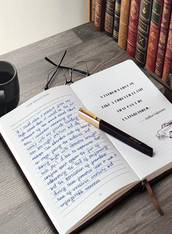 YDCUV Dad I Want to Know Your Life Story Leather Journal (Hardcover) - Birthday Gifts for Dad - Guided Legacy Journal to Share His Life Story - Ideal Gifts for Fathers Day from Daughter Son - Image 2