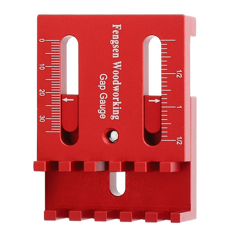 Aluminum Alloy Woodworking Depth Measuring Sawtooth Ruler Gaps Tool - Image 2