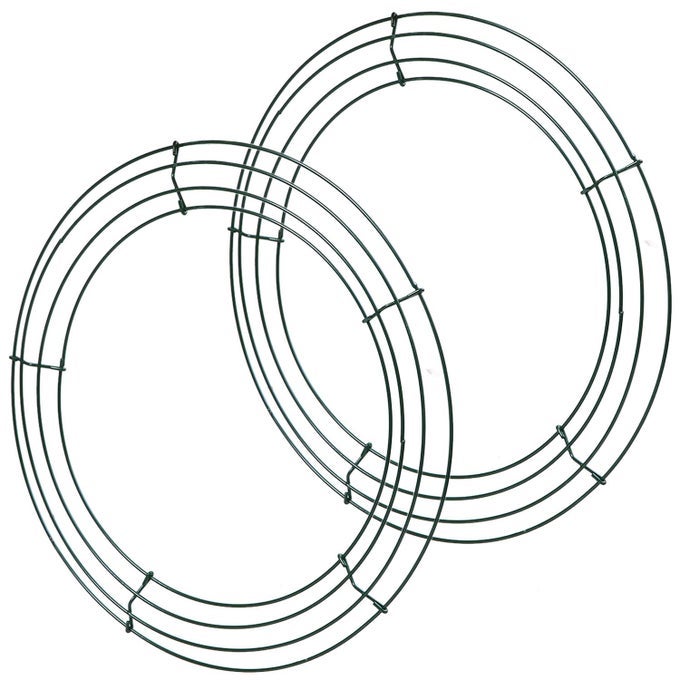 WIRE WREATH FRAME ROUND DARK GREEN METAL DIY FLORAL CRAFTS WIRE WREATH RING FOR NEW YEAR THANKSGIVING VALENTINES DAY DECORATIONS 2 14 INCH
