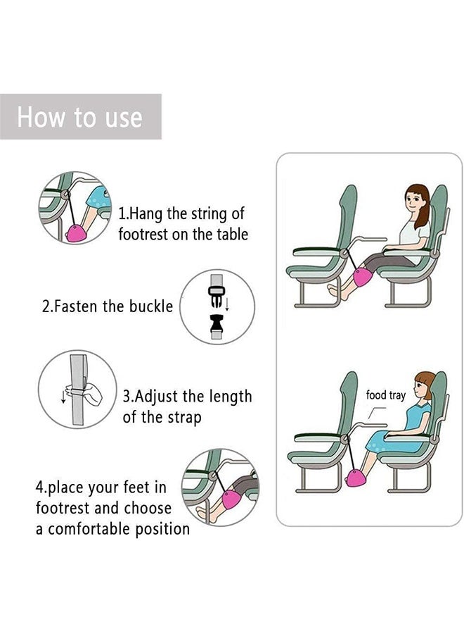 Ocean Airplane Footrest, Best Travel Foot Rest, Airplane Travel Accessories, No Clashing Foot Hammock & Portable Plane Leg Rest, Provides Relaxation and Comfortable for Long Flight, Black - Image 5