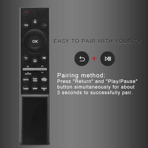 KPDP Original Remote Control for Samsung Smart TVs – RM-G2500 Model Replacement Remote Compatible with Samsung 4K QLED LCD LED TVs Including UA43AUE65AKXXL with Voice Function and Full Feature Support - Image 2