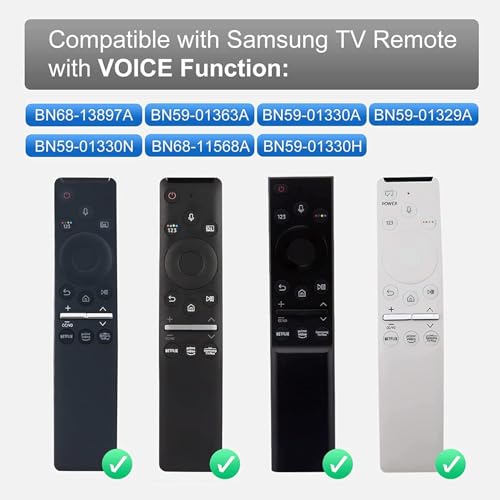 KPDP Original Remote Control for Samsung Smart TVs – RM-G2500 Model Replacement Remote Compatible with Samsung 4K QLED LCD LED TVs Including UA43AUE65AKXXL with Voice Function and Full Feature Support - Image 3