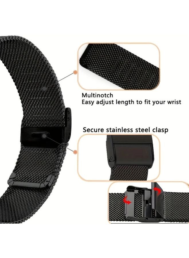 Milan Stainless Steel Mesh Watch Band 42 44 45 49mm For iWatch Quick Release Mens Women - Image 4