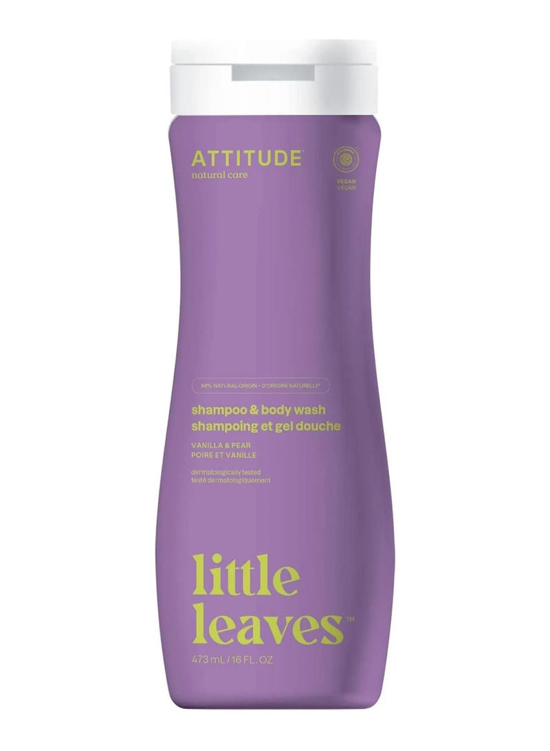 Attitude Little Leaves Science Shampoo & Bodywash Vanilla & Pear 473 ML - Image 1