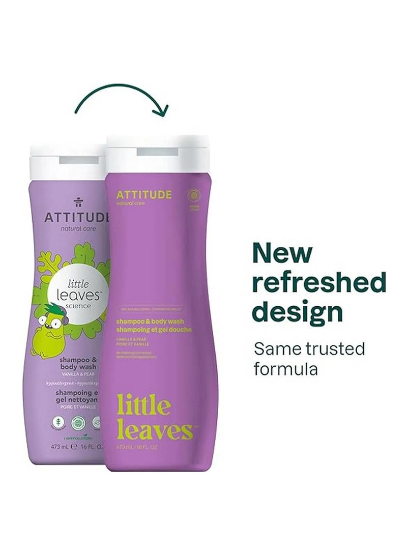 Attitude Little Leaves Science Shampoo & Bodywash Vanilla & Pear 473 ML - Image 3