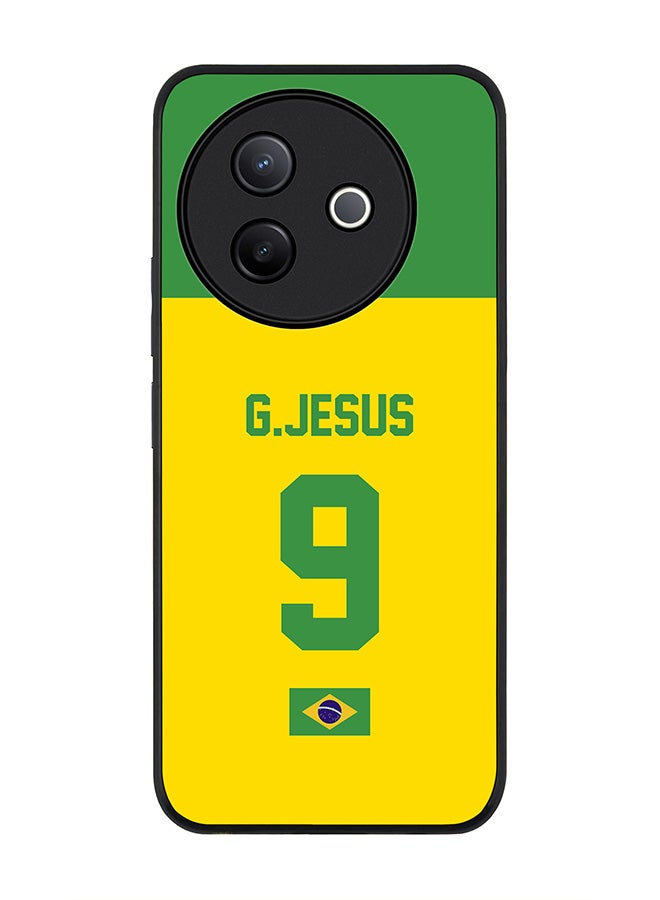 Stylizedd For Vivo Y39 5G / vivo Y300i 5G Case,Slim fit Camera Protection, Shockproof Thin Phone cover  - Football - Brazil,  G.Jesus - Image 1