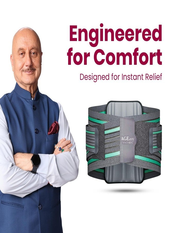 AGEasy (Max Group Comfort Contoured LS Waist Belt | Lumbar Support Belt for Back Pain Relief & Posture Correction | Back Support Belt with Gel Padding for Men & Women - Image 3