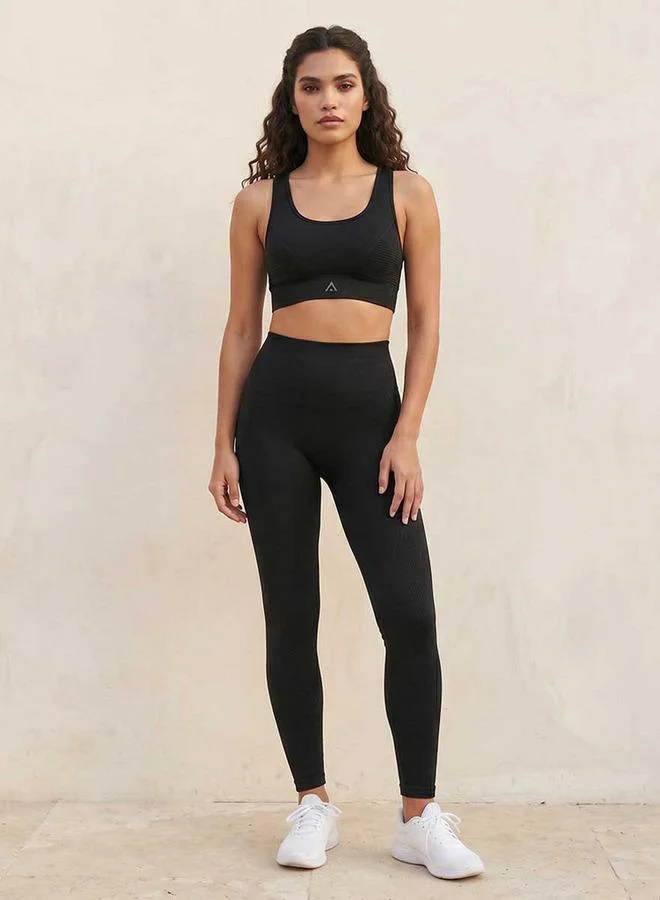 Splash Active BLACK Seamless 4 Way Stretch Sports Bra for Women | Best Price UAE