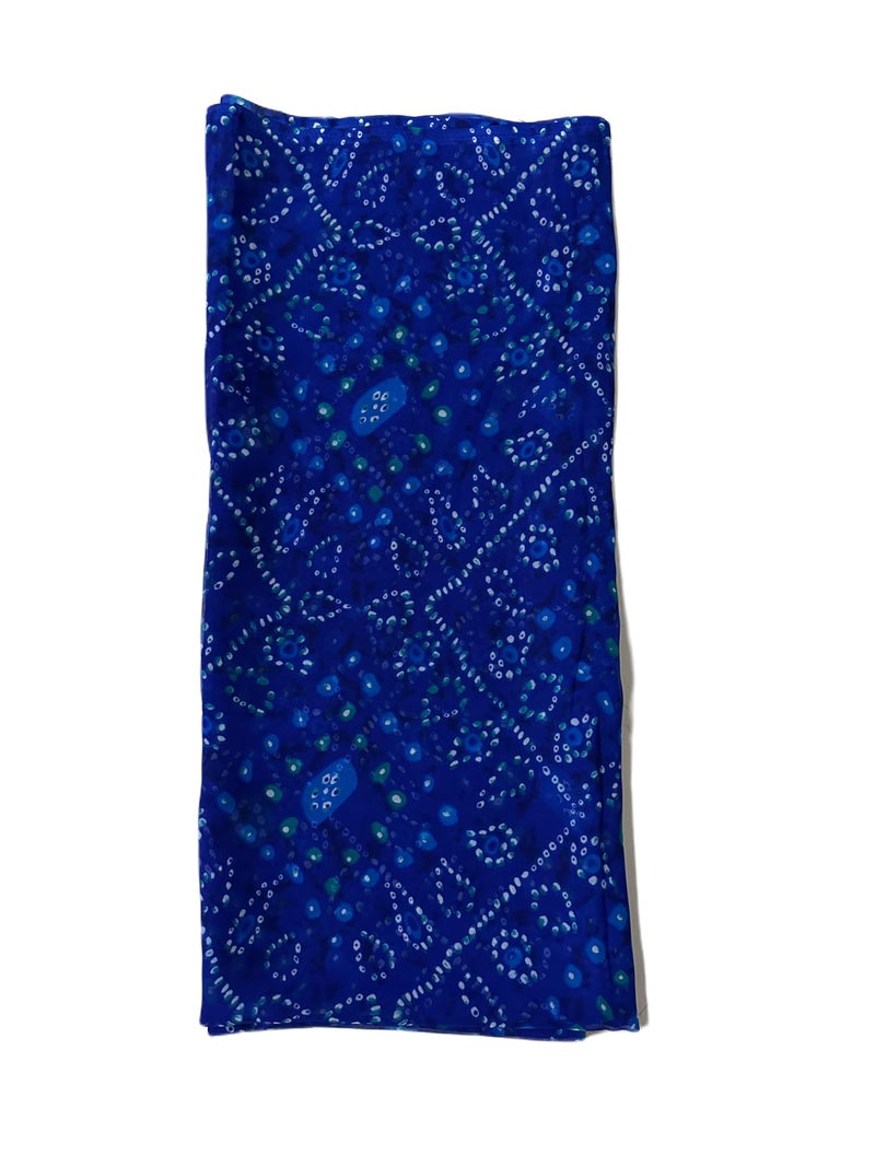 NK Textiles Bandhani Print Georgette Unstitched Fabric for Kurti, Gowns, Palazzo etc, 2.5 Meters, 3 Meters, 5 Meters, Premium Dress Making Material (5 Colors) - Image 5