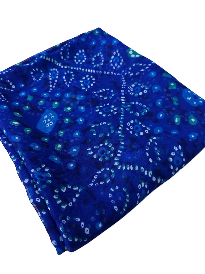 NK Textiles Bandhani Print Georgette Unstitched Fabric for Kurti, Gowns, Palazzo etc, 2.5 Meters, 3 Meters, 5 Meters, Premium Dress Making Material (5 Colors) - Image 2