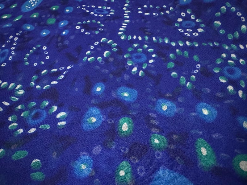 NK Textiles Bandhani Print Georgette Unstitched Fabric for Kurti, Gowns, Palazzo etc, 2.5 Meters, 3 Meters, 5 Meters, Premium Dress Making Material (5 Colors) - Image 3