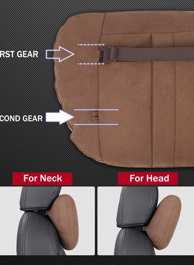 POKSRI car headrest Pillow Neck Head Rest for Driving seat,2 pcs Universal fit Support Vehicle Front Rear Cushion Seats,Breathable, Travel Lying Pillows (Black Color) - Image 5