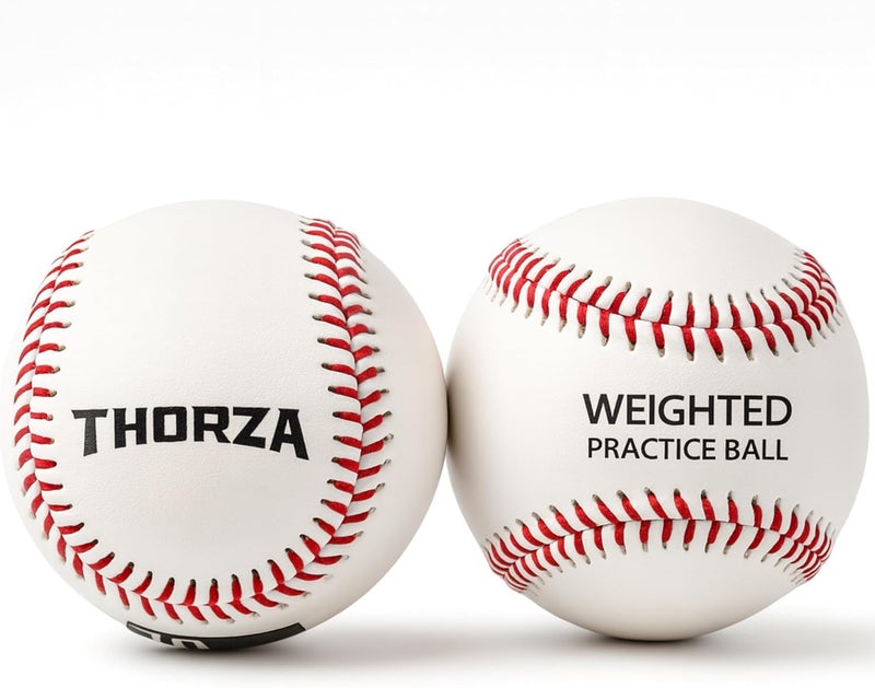 Thorza Weighted Baseballs for Pitching & Throwing Training - Velocity Building Balls for Hitting Practice & Strength Development - Youth to Pro, (6,8,10 and 12 Oz) - Set of 4 (9" Balls) - Image 2