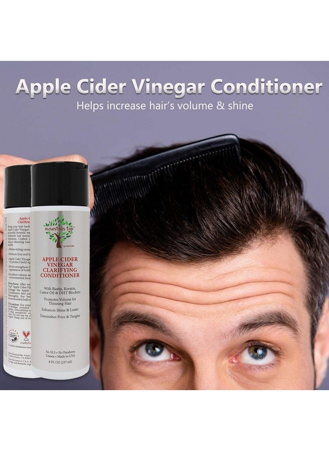 MOUNTAIN TOP - Ountain Top Apple Cider Vinegar Acv Conditioner With Biotin Keratin Caffeine Castor Oil Key Active 8 Fl Oz - Image 1