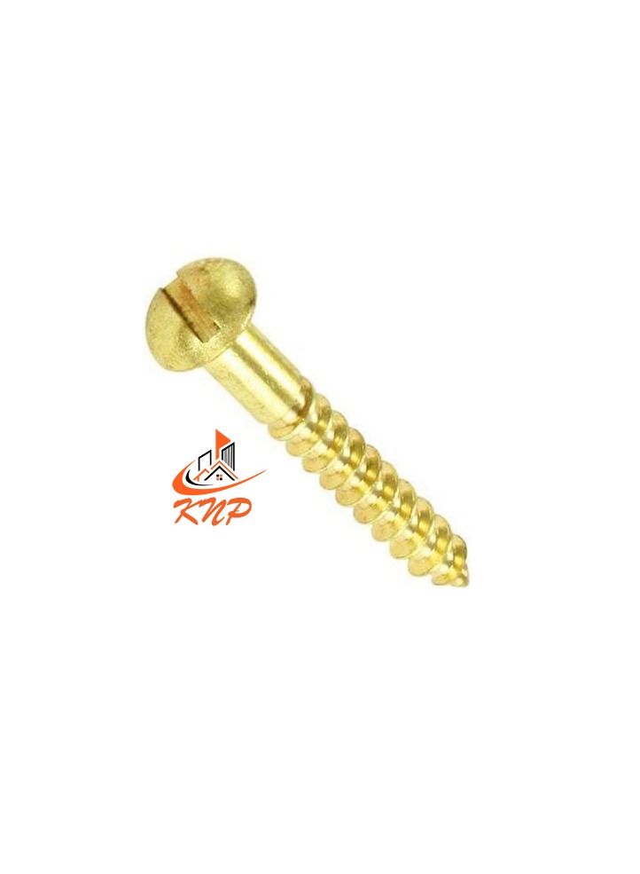KNP Brass Slotted Round Head Screws - Pack of 200 (5/8" x 6g) - Image 3