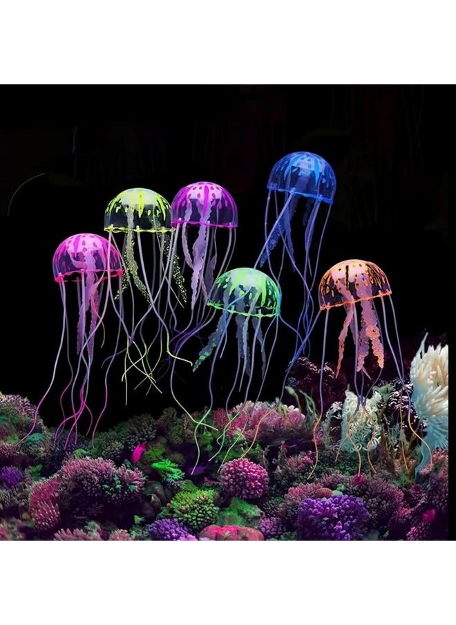 VAYINATO 1 Pcs Glowing Effects Random Color Fake Jellyfish Ornament Decoration For Aquarium Fish Tank (Medium Size) By Petzlifeworld  - Image 1