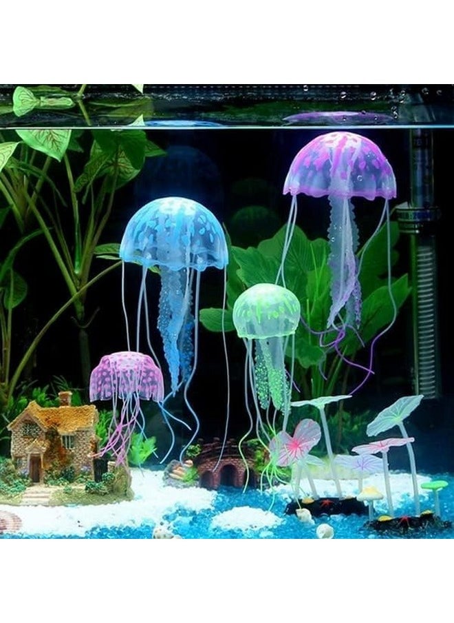 VAYINATO 1 Pcs Glowing Effects Random Color Fake Jellyfish Ornament Decoration For Aquarium Fish Tank (Medium Size) By Petzlifeworld  - Image 5