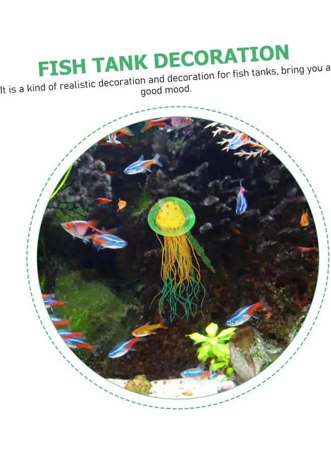 VAYINATO 1 Pcs Glowing Effects Random Color Fake Jellyfish Ornament Decoration For Aquarium Fish Tank (Medium Size) By Petzlifeworld  - Image 3