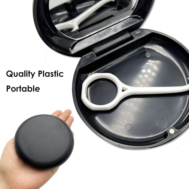 HRASY Orthodontic Retainer Case with 2 Pcs Aligner Removal Tool (Black & White) - Image 2
