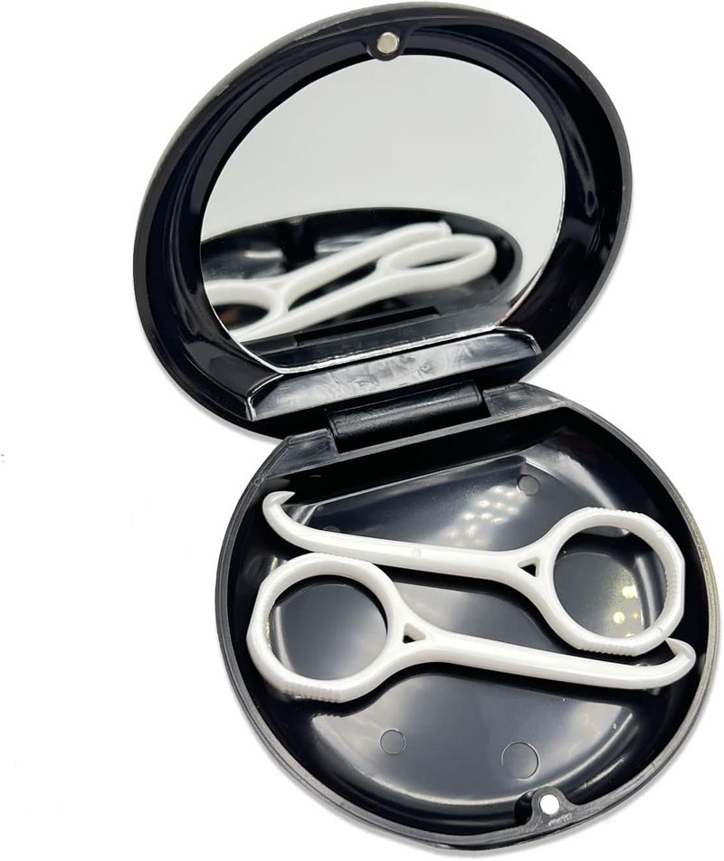 HRASY Orthodontic Retainer Case with 2 Pcs Aligner Removal Tool (Black & White) - Image 1