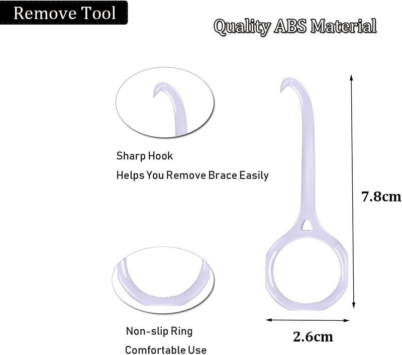 HRASY Orthodontic Retainer Case with 2 Pcs Aligner Removal Tool (Black & White) - Image 4