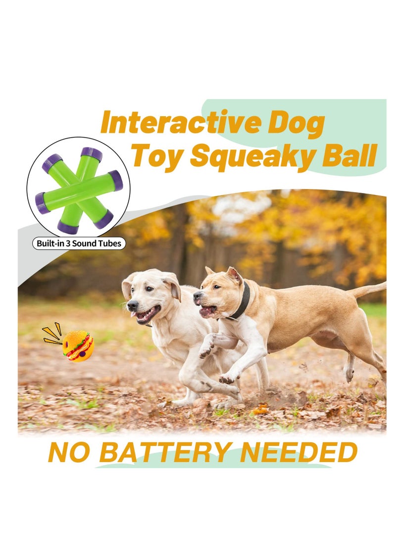 Large Interactive Wobble Giggle Dog Ball Squeaky Toys Durable Wag Chewing for Training Teeth Cleaning Herding Indoor Outdoor Safe Gifts Medium - Image 2