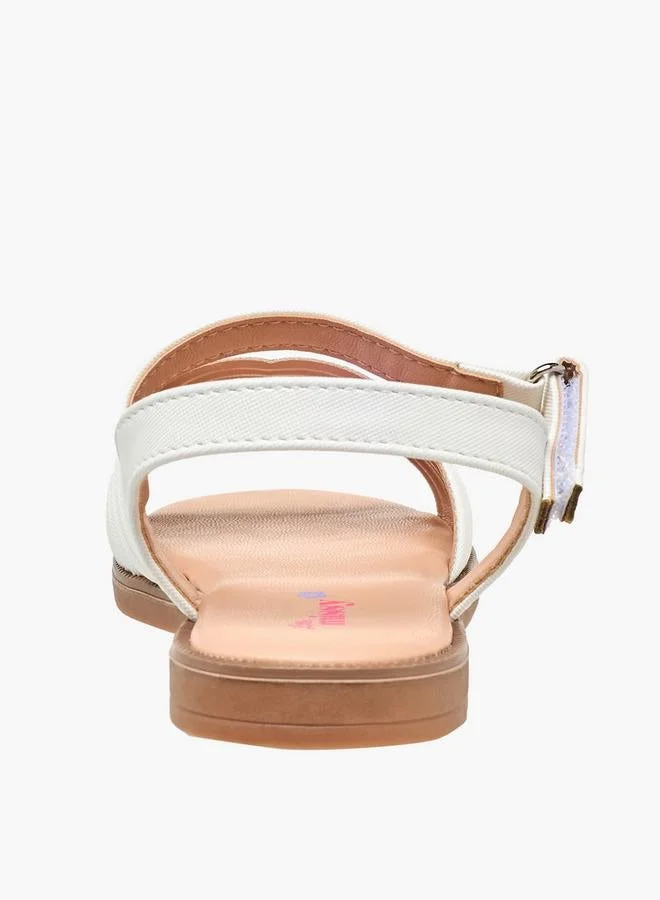 Little Missy WHITE Girls Hook & Loop Sandals for Women | Best Price UAE