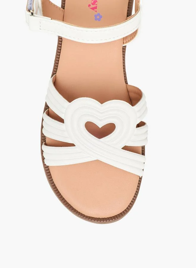 Little Missy WHITE Girls Hook & Loop Sandals for Women | Best Price UAE