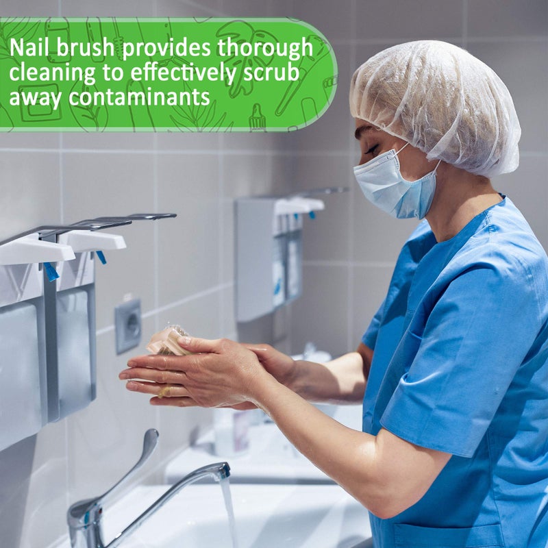 Konex Non-Slip Wooden Two-Sided Nail Brush for Cleaning Fingernails - Nail Scrubber with Natural Boar Bristle - Essential for Daily Use - Image 4