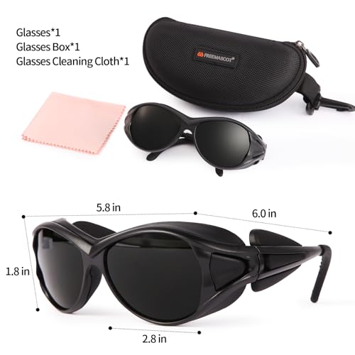 FreeMascot Red Light Therapy Glasses, Laser Safety Glasses IPL 200-2000nm, Eyes Protection for Tanning Goggles and Red Light Therapy - Image 4