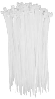 SCHOFIC Cable Zip Ties Heavy Duty 450 MM [Size 18 INCH], Ultra Strong Plastic [Polyamide] Wire Ties with 49 Pounds Tensile Strength, Nylon Tie Wraps with 4.8 MM Width (100, WHITE) - Image 2